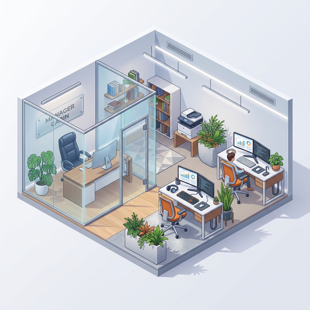 Corporate Office Space real environment